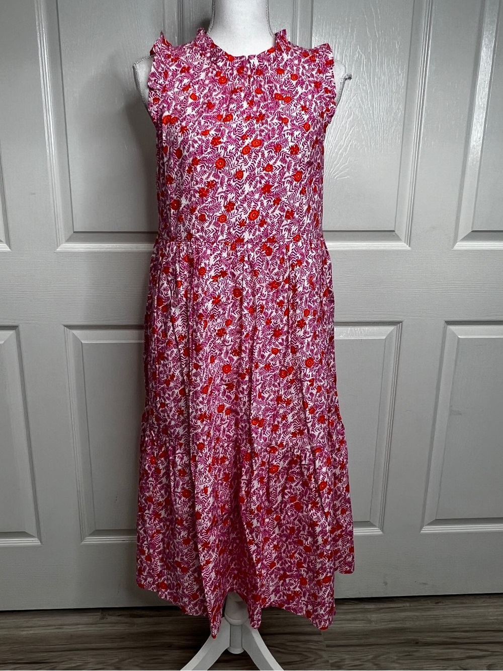 J. Crew Factory Tiered Ruffle Midi Dress Size 2